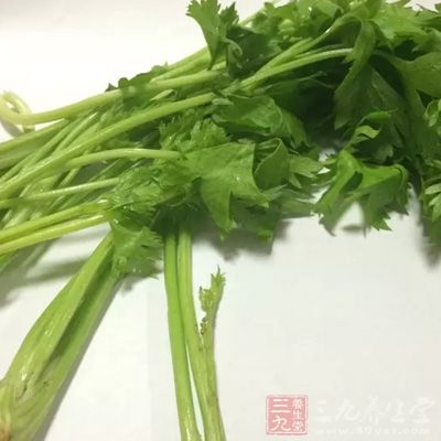 芹菜所含的芹菜碱，有保护心血管的功能